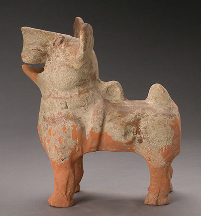 Han Dynasty Pottery Figure of a Dog, c206 BC -220 AD